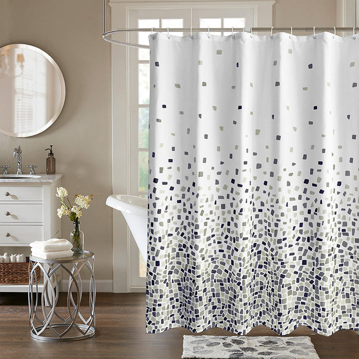 Mosaic Pattern Shower Curtain Bowlift