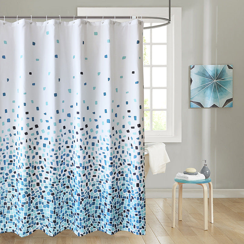 Mosaic Pattern Shower Curtain Bowlift