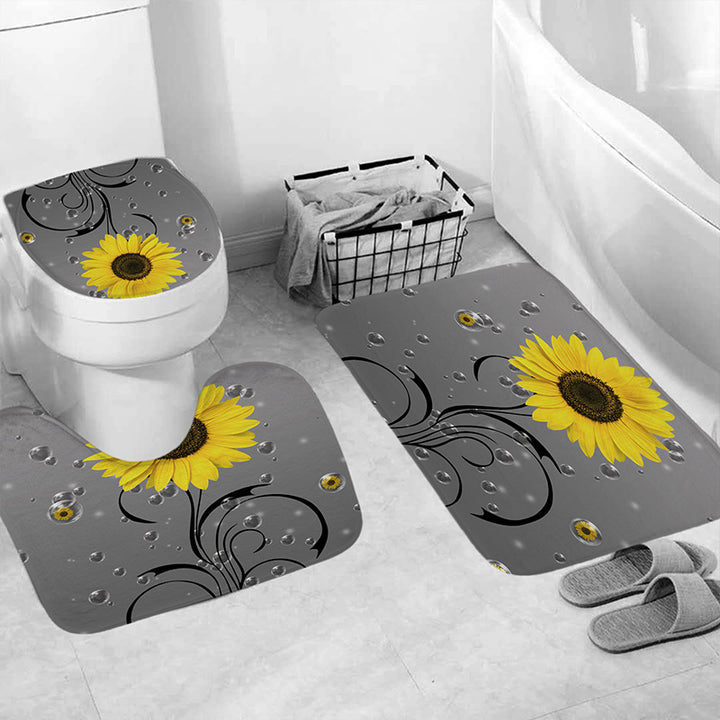 Cactus-Themed Shower Curtain Bowlift
