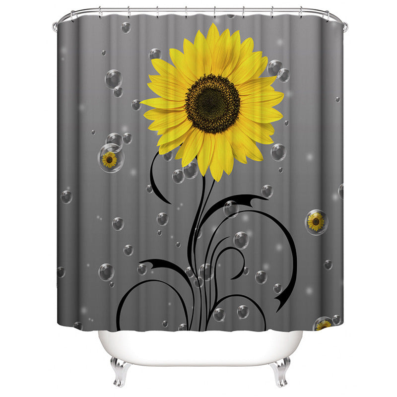 Cactus-Themed Shower Curtain Bowlift