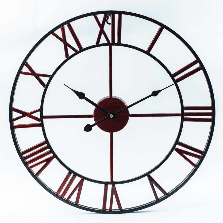 BowLift | Large Retro Wall Clock made of Iron - Timeless Elegance