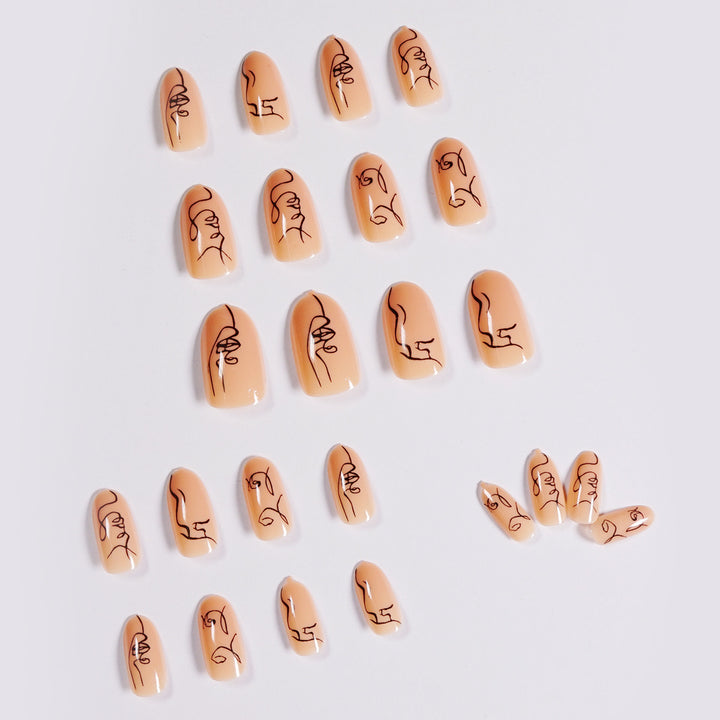 Artful Nail Art in Minimalist Design Bowlift