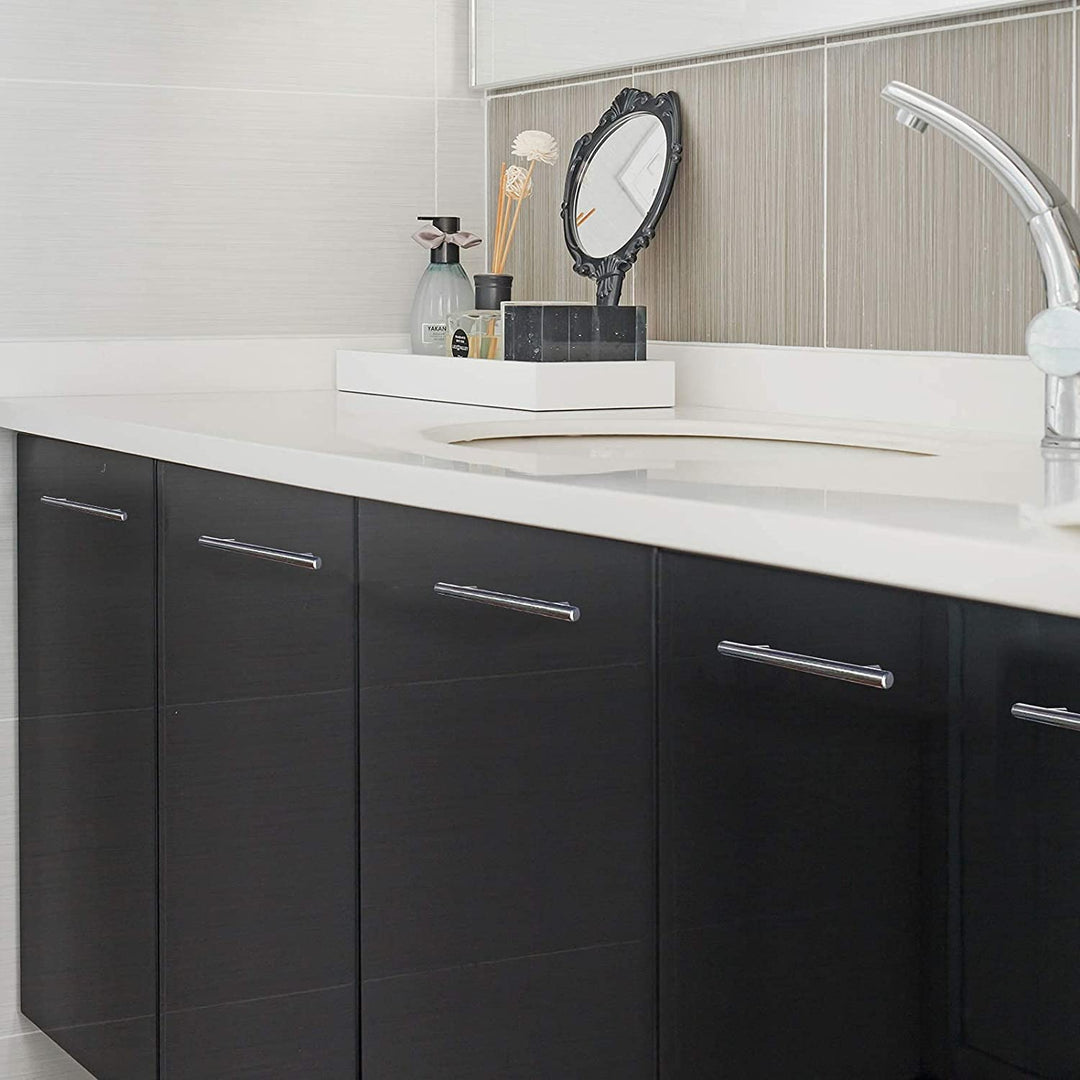 BowLift | Brushed Nickel Modern Stainless Steel Drawer Hardware T-Bar Handles