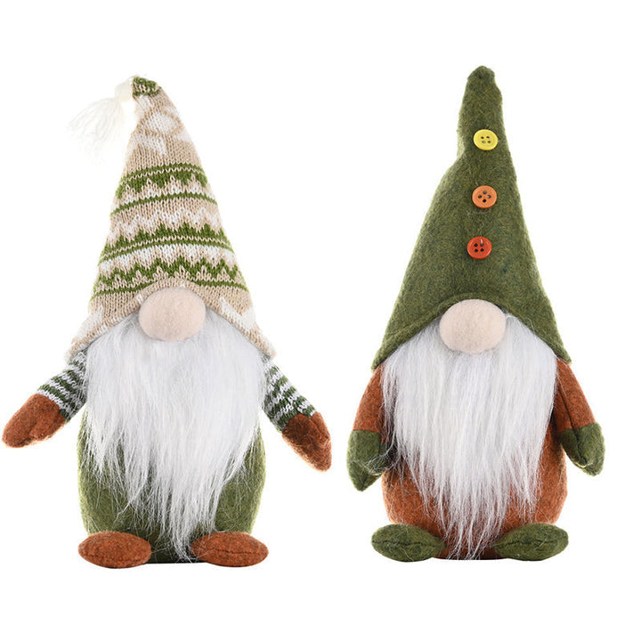 BowLift | Christmas Green Faceless Old Man Elf Figurine