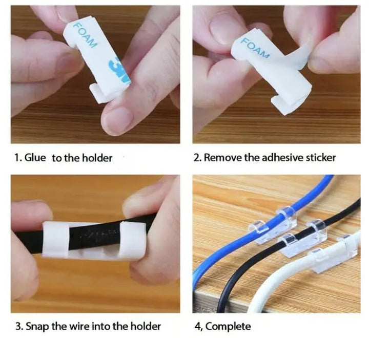 BowLift | 20-piece cable holder for stress-free organization and elegant spatial feel