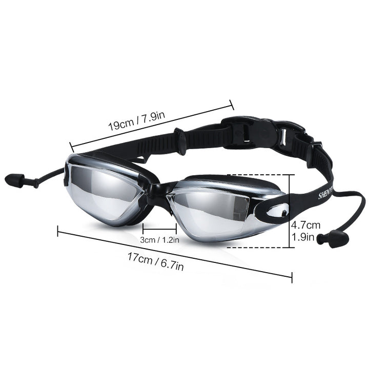 Swimming set with comfortable swimming goggles and trendy swimming cap Bowlift