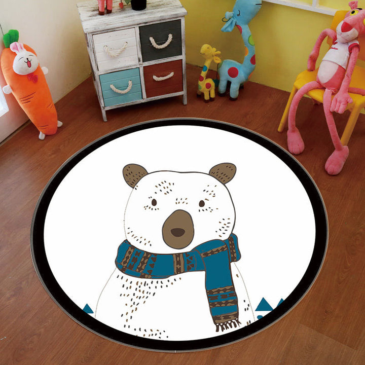 BowLift | Multi Color Cartoon Rug Polyester Animal Pattern Rug Non-Slip Back Stain-Resistant Machine Washable Rug for the Children's Room