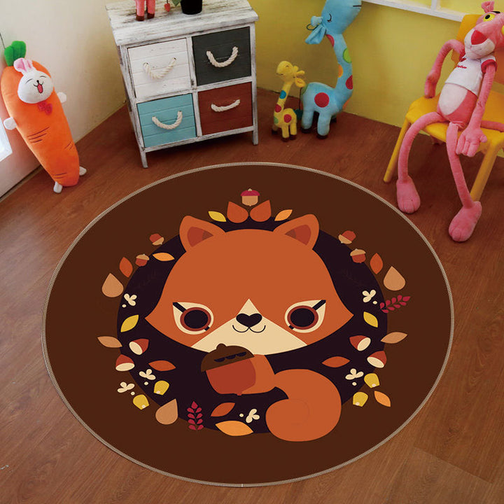 BowLift | Multi Color Cartoon Rug Polyester Animal Pattern Rug Non-Slip Back Stain-Resistant Machine Washable Rug for the Children's Room