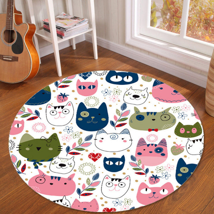 BowLift | Novelty Fairy Tale Patterned Rug Multicolor Children’s Rug Synthetic Pet Friendly Non-Slip Back Washable Rug for Home