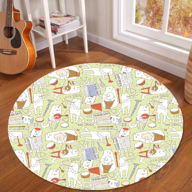 BowLift | Novelty Fairy Tale Patterned Rug Multicolor Children’s Rug Synthetic Pet Friendly Non-Slip Back Washable Rug for Home