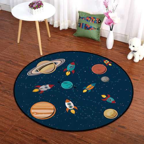 BowLift | Multicolor Animal Painting Print Carpet Polypropylene Cartoon Rug Non-slip Backing Pet-friendly Stain-resistant Carpet for Children's Room