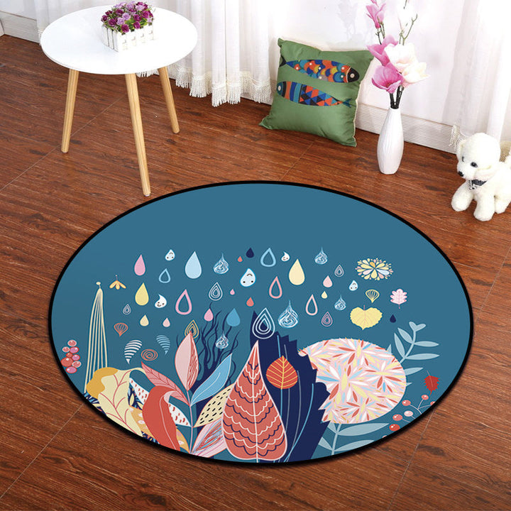 BowLift | Multicolor Animal Painting Print Carpet Polypropylene Cartoon Rug Non-slip Backing Pet-friendly Stain-resistant Carpet for Children's Room