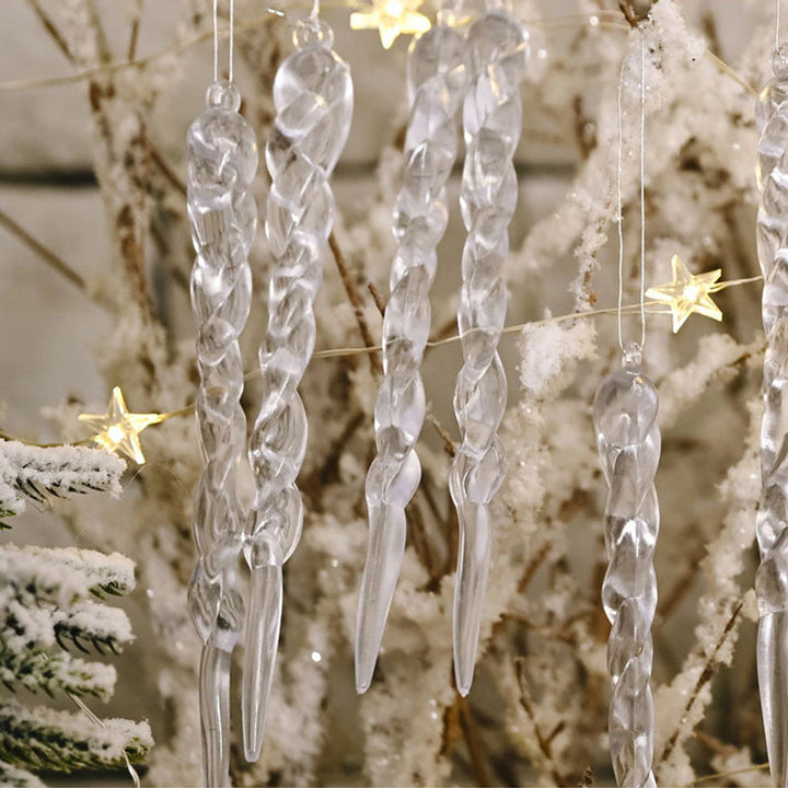 12Pcs Christmas Tree Decoration Artificial Icicles | Bowlift