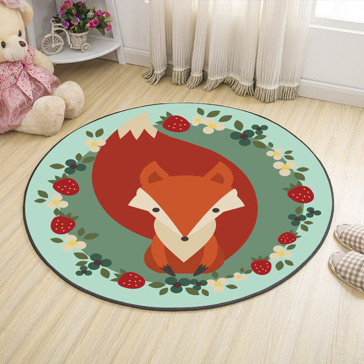 BowLift | Shaded Cartoon Indoor Rug Multicolored Animal Print Rug Machine Washable Stain Resistant Non-Slip Rug for the Children's Room