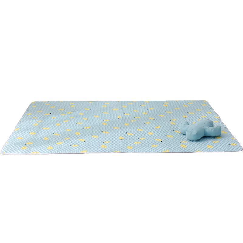 BowLift | Soft Animal Print Quilted Rug Multi Color Cartoon Rug Cotton Easy Care Rug for Children's Room