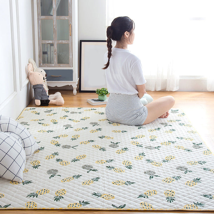 BowLift | Soft Animal Print Quilted Rug Multi Color Cartoon Rug Cotton Easy Care Rug for Children's Room