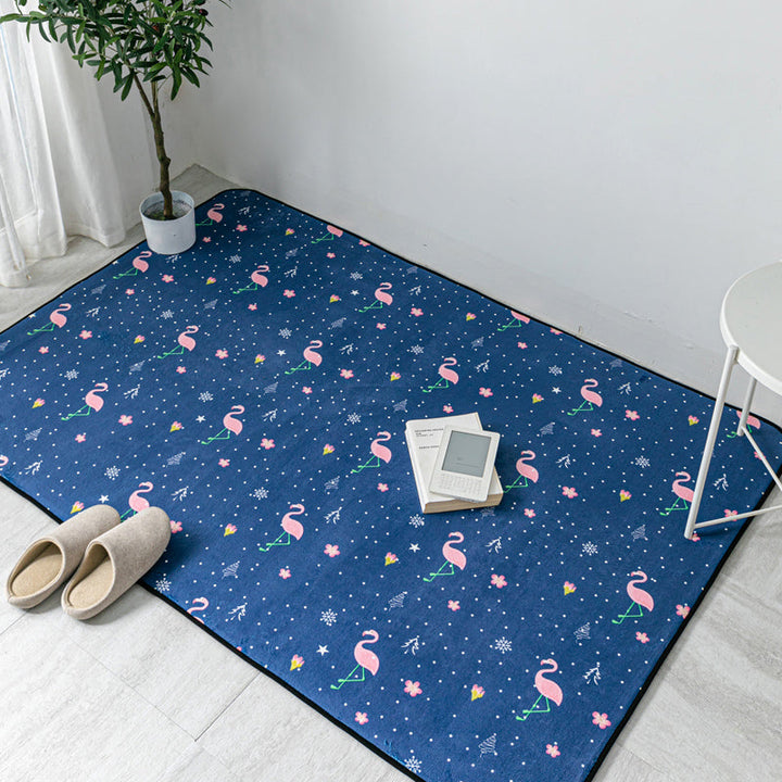 BowLift | Multicolor Geometric Carpet Polyester Cartoon Rug Pet Friendly Non-Slip Stain Resistant Rug for Children's Room