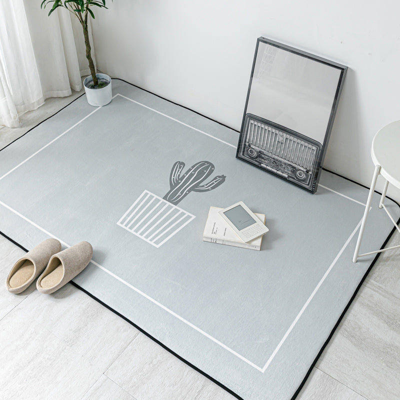 BowLift | Multicolor Geometric Carpet Polyester Cartoon Rug Pet Friendly Non-Slip Stain Resistant Rug for Children's Room
