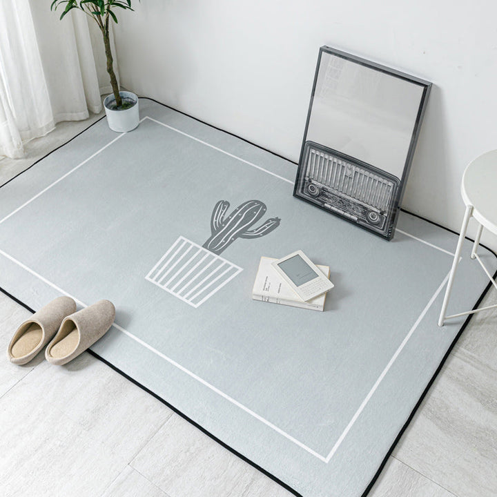 BowLift | Multicolor Geometric Carpet Polyester Cartoon Rug Pet Friendly Non-Slip Stain Resistant Rug for Children's Room