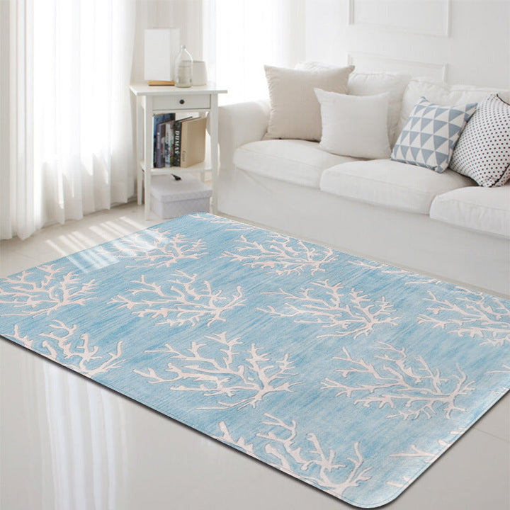 BowLift | Multi-Color Marine Life Rug Polyester Nordic Rug Washable Pet-Friendly Non-Slip Rug for the Living Room