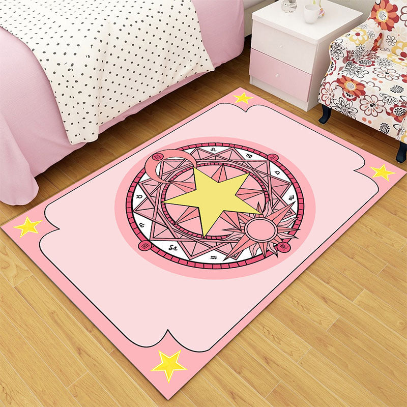 BowLift | Multi-Colored Cartoon Carpet Polyester Educational Pattern Carpet Pet-Friendly Stain-Resistant Non-Slip Carpet for Children's Bedroom