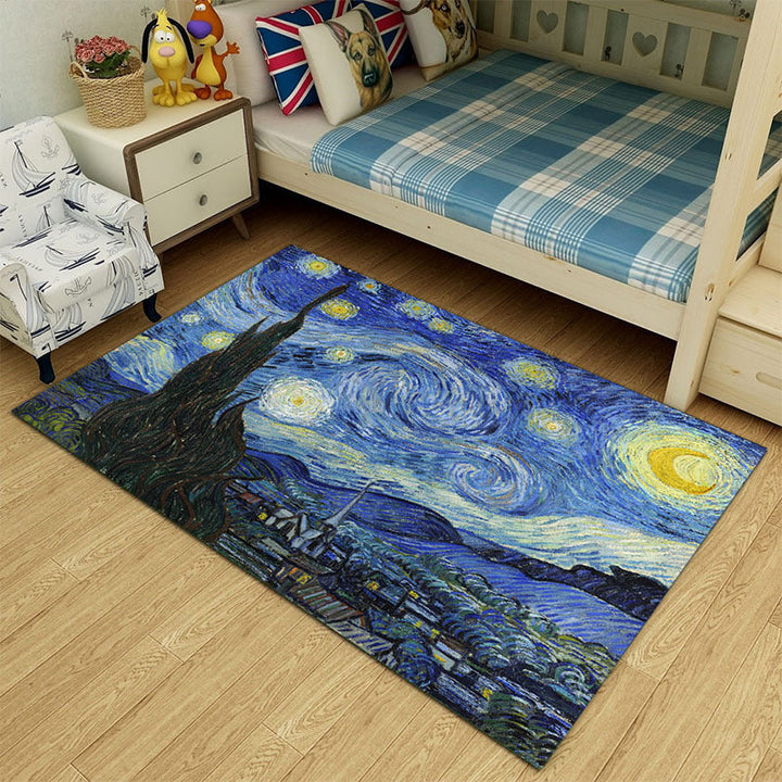 BowLift | Multi-Colored Cartoon Carpet Polyester Educational Pattern Carpet Pet-Friendly Stain-Resistant Non-Slip Carpet for Children's Bedroom