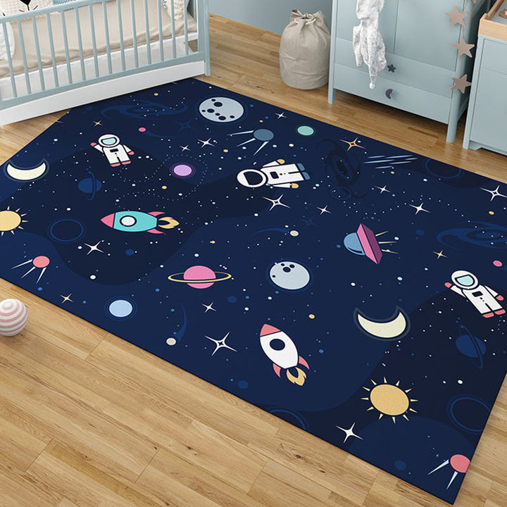 BowLift | Multi-Colored Cartoon Carpet Polyester Educational Pattern Carpet Pet-Friendly Stain-Resistant Non-Slip Carpet for Children's Bedroom