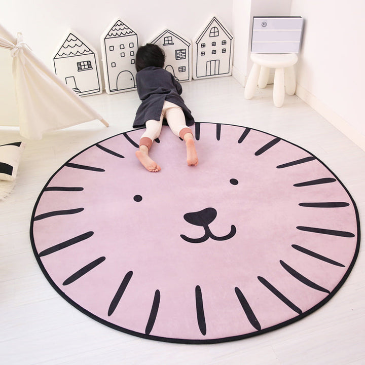 BowLift | Multi-Color Tiered Rug Cotton Children Style Carpet Easy Care Non-Slip Back Carpet for Playroom