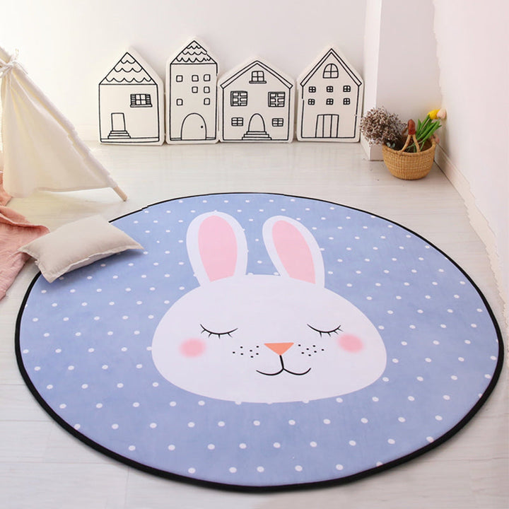 BowLift | Multi-Color Tiered Rug Cotton Children Style Carpet Easy Care Non-Slip Back Carpet for Playroom