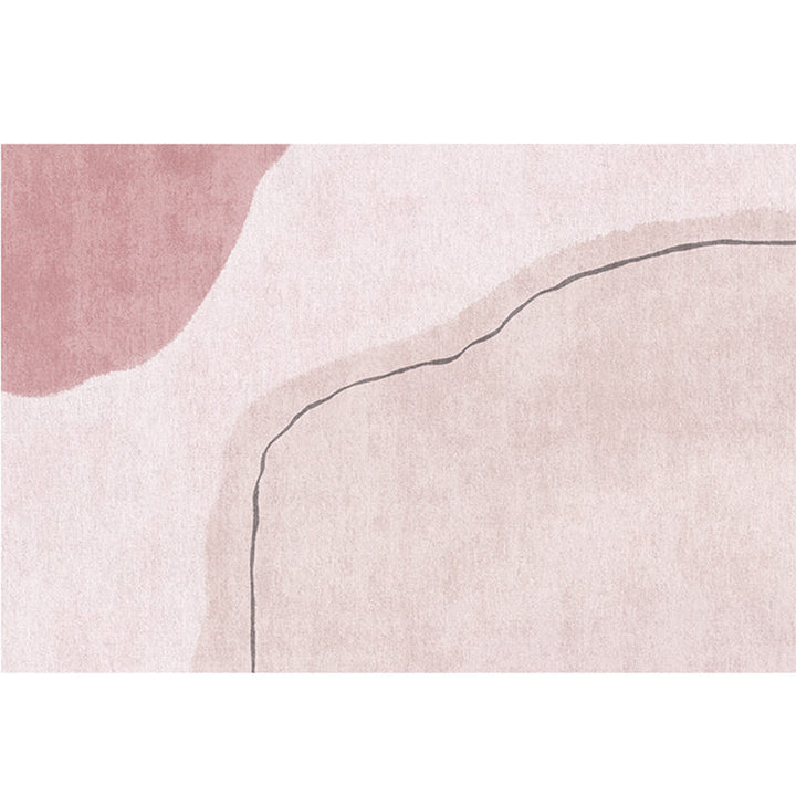 BowLift | Multi-Color Abstract Pattern Rug Synthetic Postmodern Rug Stain Resistant Washable Non-Slip Rug for Girls Bedroom