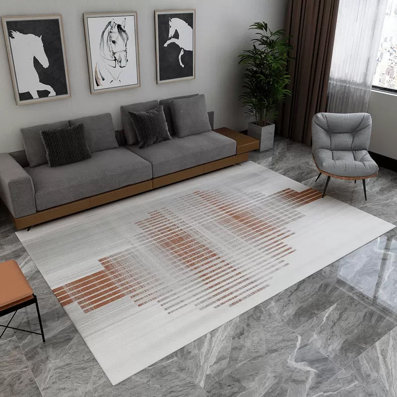 BowLift | Contemporary Abstract Pattern Carpet Multicolor Polypropylene Carpet Non-Slip Pet Friendly Stain Resistant Carpet for Large Room