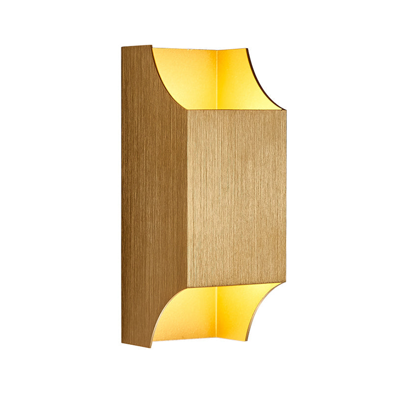 BowLift | 1 Light Bedroom Up and Down LED Wall Lamp with Geometric Metal Shade Black/Grey/White Wall Mount Light