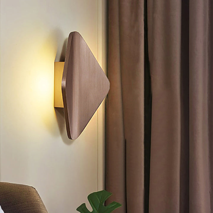 BowLift | Concave Rhombus Metal Wall Light Modern LED Black/Gold/Coffee Wall Light Light for Living Room