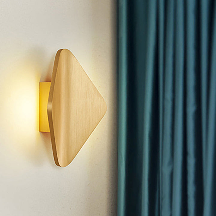 BowLift | Concave Rhombus Metal Wall Light Modern LED Black/Gold/Coffee Wall Light Light for Living Room