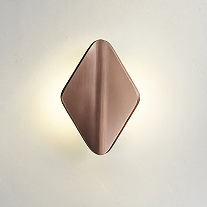 BowLift | Concave Rhombus Metal Wall Light Modern LED Black/Gold/Coffee Wall Light Light for Living Room