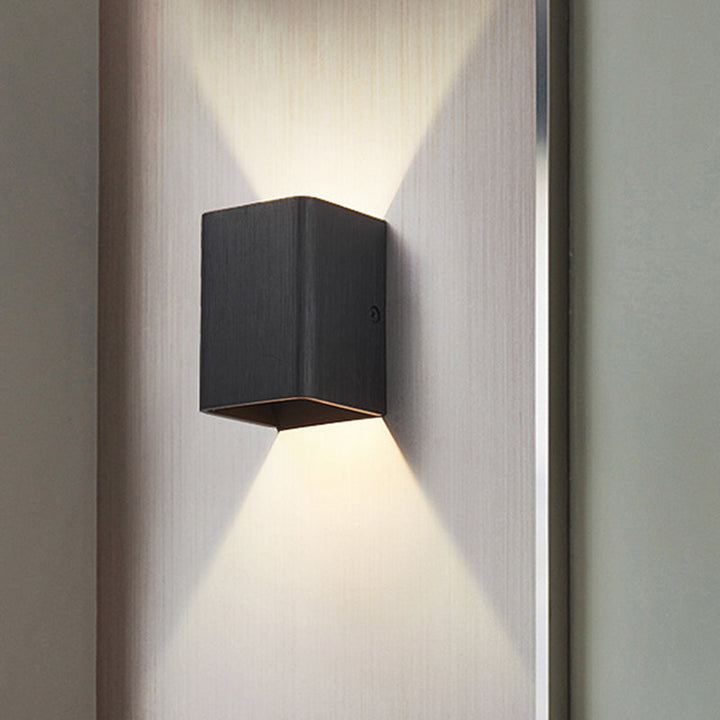 BowLift | Cubist Metal Up and Down Wall Lamp Contemporary Bronze/Gold/White LED Wall Light for Living Room