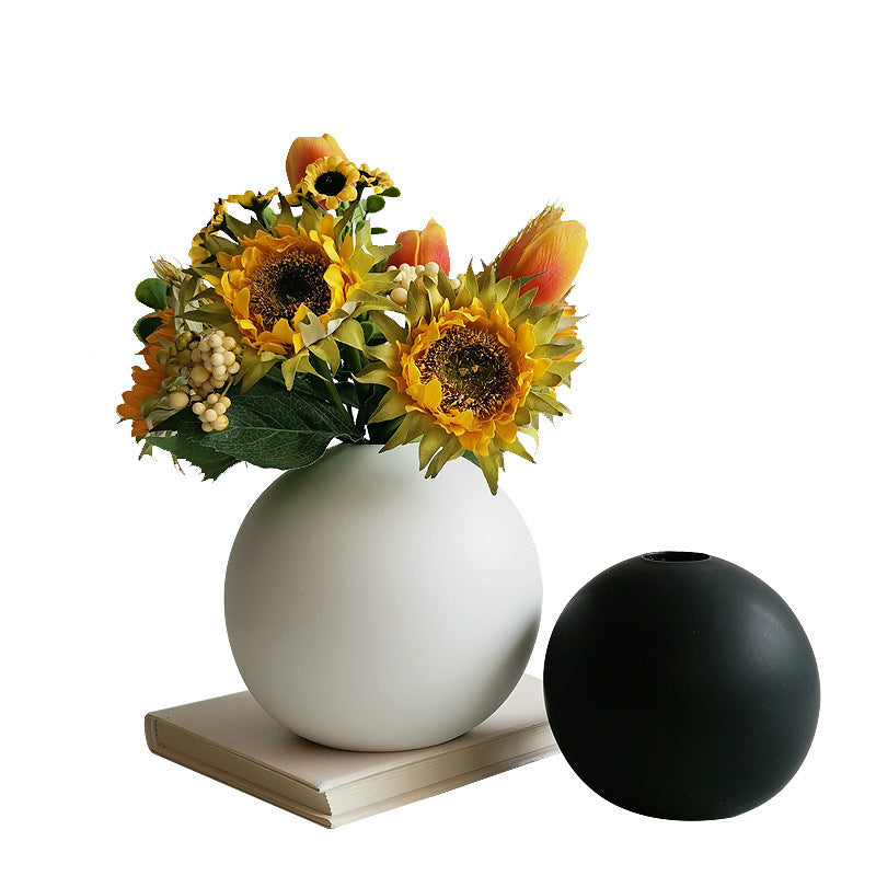 Decorative Round Ceramic Bouquets Holder Bowlift