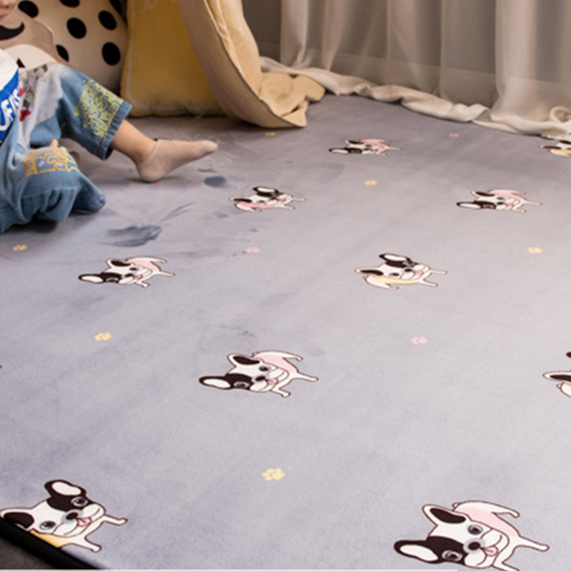 BowLift | Beautiful Animal Digital Print Rug Multicolored Cartoon Rug Synthetic Non-Slip Back Machine Washable Stain-Resistant Rug for Playroom