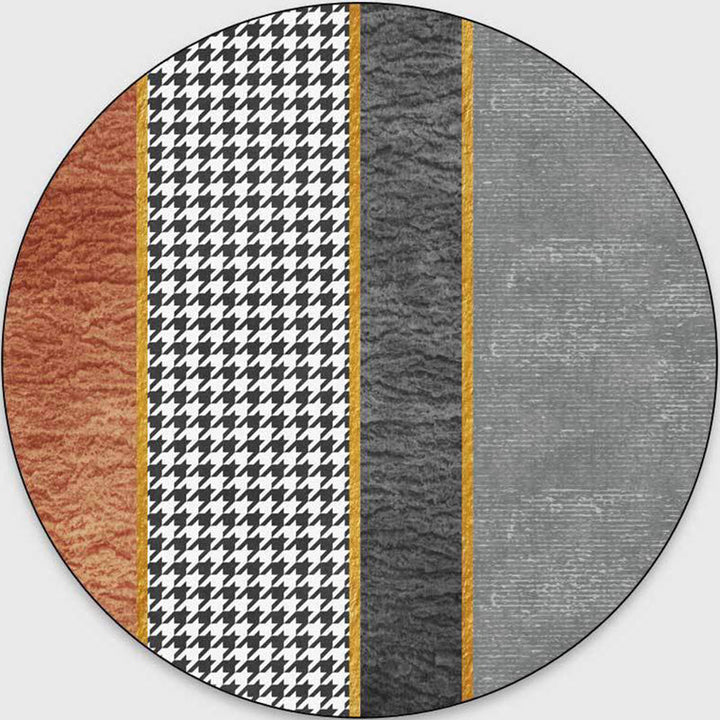 BowLift | Glam Mid-Century Rug Multicolor Marble Look Rug Pet Friendly Stain Resistant Non-Slip Back Rug for Living Room