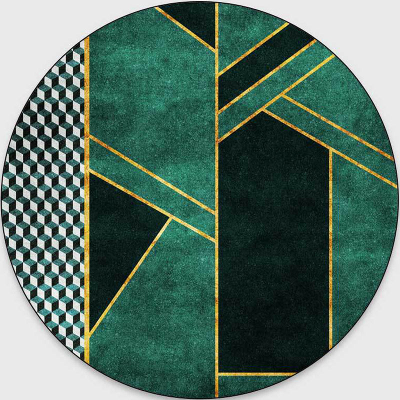 BowLift | Glam Mid-Century Rug Multicolor Marble Look Rug Pet Friendly Stain Resistant Non-Slip Back Rug for Living Room