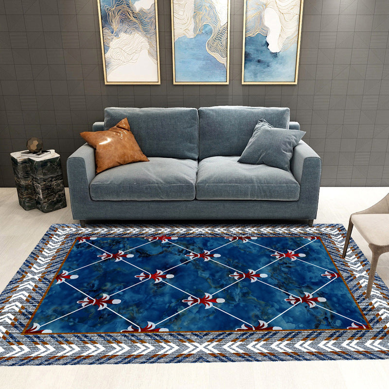 BowLift | Trendy Geometric Patchwork Rug Multicolor Postmodern Rug Polyester Non-Slip Machine Washable Pet Friendly Rug for Home