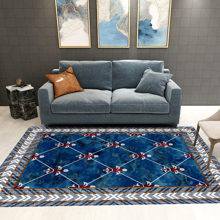 BowLift | Trendy Geometric Patchwork Rug Multicolor Postmodern Rug Polyester Non-Slip Machine Washable Pet Friendly Rug for Home