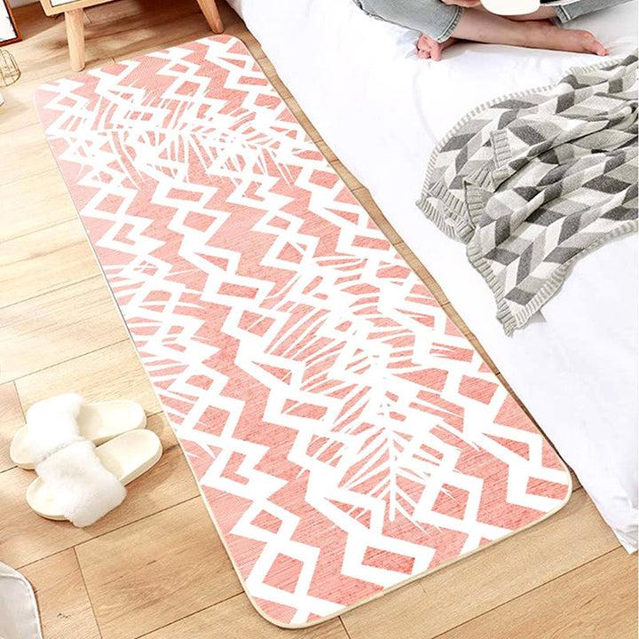 BowLift | Nordic Botanic Color Block Carpet Multicolor Polypropylene Carpet Machine Washable Non-slip Stain Resistant Area Rug for Bedroom