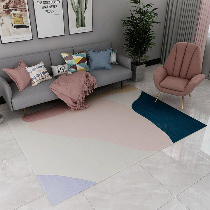 BowLift | Contemporary Abstract Pattern Carpet Multicolor Polypropylene Carpet Non-Slip Pet Friendly Stain Resistant Carpet for Large Room