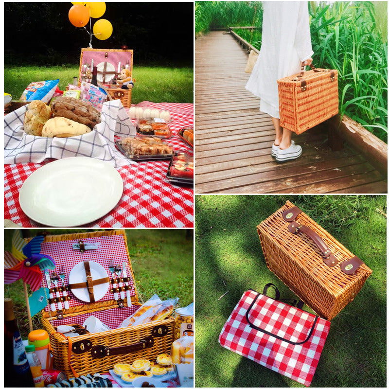 Women's picnic basket with integrated dish set and stylish details Bowlift