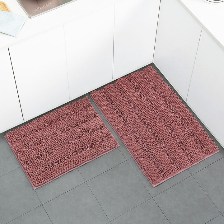 Textured Microfiber Kitchen Mat Set Bowlift