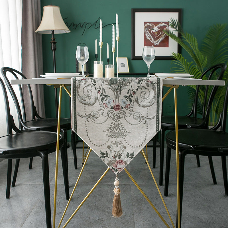 Elegant Embroidered Table Runner