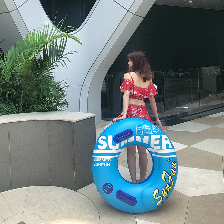 Unisex Inflatable Swim Ring with Practical Handles Bowlift