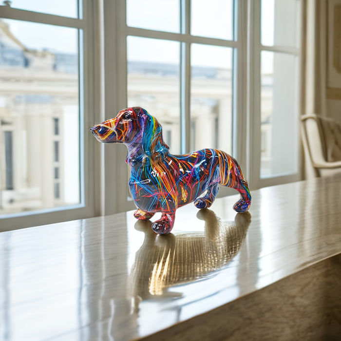 BowLift | Dachshund Delight – Colourful Dachshund Ornament for a Playful Touch at Home