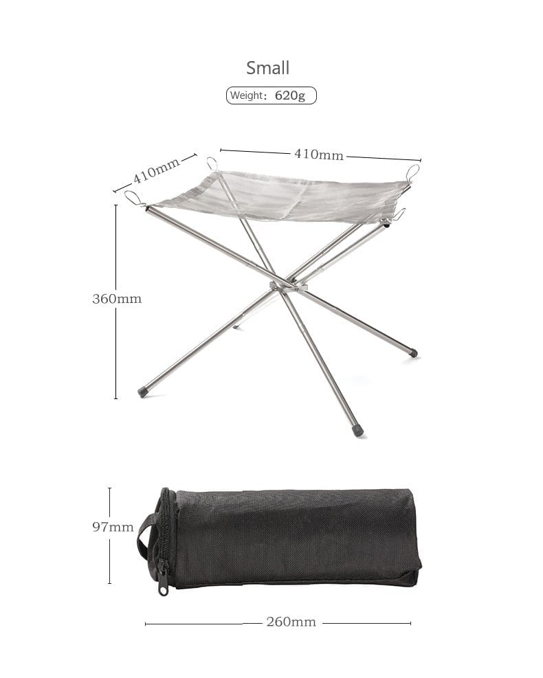 BowLift | Portable Fire Pit | Foldable Stainless Steel Design | Lightweight Outdoor Camping Stove